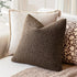 Cozy 24x24 Inch,1PC,Light Foindtower Decorative Textured Boucle Throw Pillow Covers Accent Solid Pillow Cases Neutral