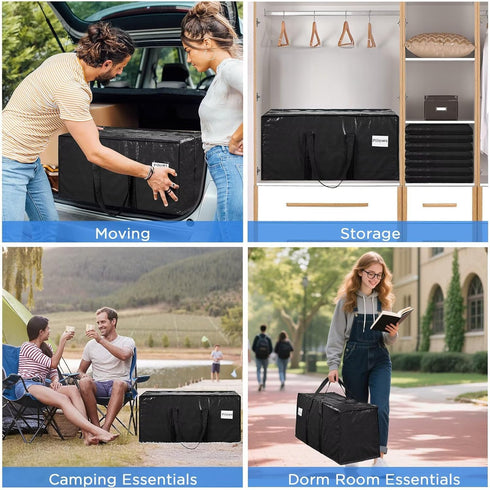 8 Pack Packing 29L 14W 13H BETU Moving Bags Moving Storage College Dorm Camping Travel PE Heavy Duty, Sturdy Handle