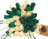 Closed Bud Roses Flower Bouquet - St. Patrick's Day Green and White (3 Dozen)