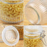 Glass Jars with Airtight Lid 16 Oz - 2 Set, Leakproof Wide Mouth Kitchen Storage Canister for Food, Coffee, Nuts, Tea