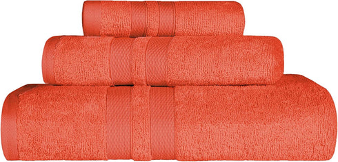 SUPERIOR Ultra-Soft 3-Piece Cotton Towel Set, Daily Use for Bathroom, Guest Room,