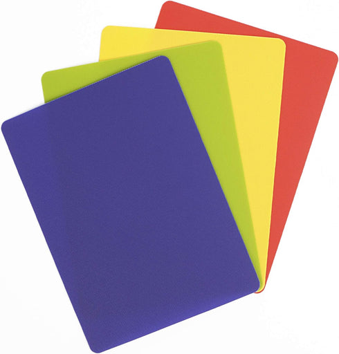 Dexas Heavy Duty Grippmat Flexible Cutting Board Set, 4 Pieces, 8 x 11 inches