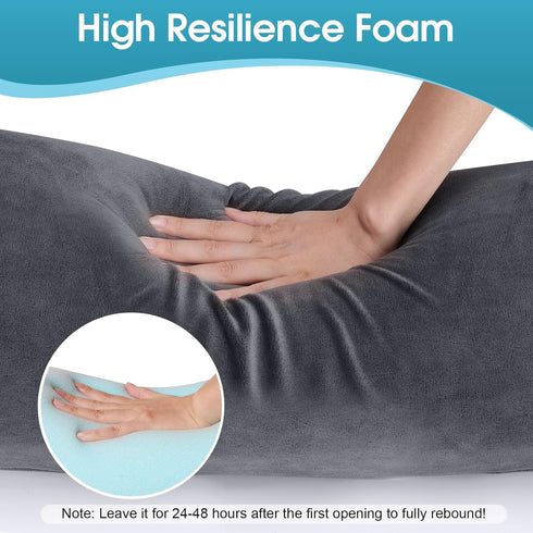SereneCloud (35.43"*7.9") Memory Foam Body Pillow for Bed, Long & Big Full Body Pillows for Adults, Multifunctional