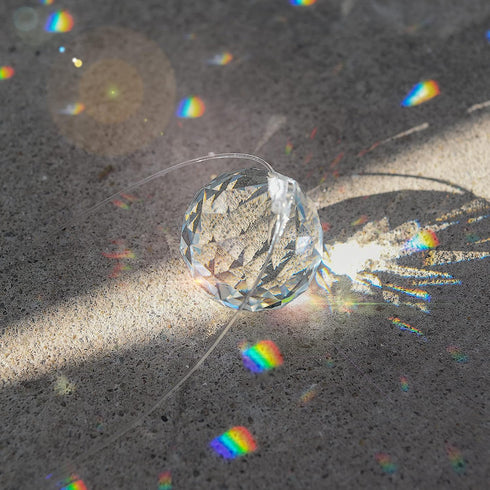 30mm/1.18" 15 Pack MerryNine Crystal Ball Prism Sun Shine Catcher Rainbow Pendants Maker, Hanging Crystals Prisms