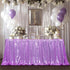 Poise3EHome Lavender Sequin Tablecloth 50×72 Inch Rectangle Sparkly Fabric Overlay for Wedding Birthday Party Decoration