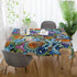 Starfish Shell Tablecloth, 54x54 Square Polyester Washable Wrinkle Free Dinner Tablecloth for Kitchen Dining Room