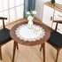 24 Inch Wolkemer Elegant White Lace Jacquard Round Doily Tablecloth Table Topper Decoration Cover for Home Dresser