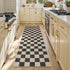2x6 2'x6') LIVEBOX Washable Runner Rug Checkered, Black Runner Rugs for Hallway, Non-Slip Kitchen Runners, Farmhouse