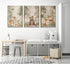 3Pcs MIZILI Woodland Animal Nursery Canvas wall art Wild Animals Forest Paintings Pictures Wall Decor Fox Bear Deer