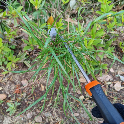 XIAONAN Weed Tool, Manual Hand Weeder with Handle, 4 Teeth Dual Purpose High Strength Garden Tool