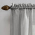 No. 918 Erica Crushed Sheer Voile Curtain Panel, Rod Pocket, 51" x 63", Silver Gray