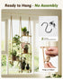GENTINGBRO Window Plant Shelves Macrame Plant Hanger Floating Shelves Window Sill Shelf for Plants Hanging Plant Stand