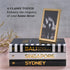 Set 3 Decorative Books for Home Decor - Black and Gold Foiled Decor Books for Coffee Table - Decorative Hardcover