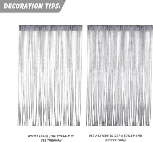 Door String Curtain, Wall Panel Fringe Window Room Divider Blind, Decorative Tassel Screen for Home, Wedding