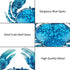 John's Studio Crab Wall Decor Outdoor Metal Bathroom Hanging Art Glass Blue Ocean Theme Decorations for Home, Pool