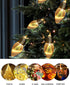 2Pcs 6.6 20 Bulbs Christmas Snow Globe String Lights Indoor Decorations FT Battery Operated Powered String Lights