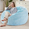 Bean Bag Cover (No Filler), Soft Faux Fur Stuffed Animal Bean Bag