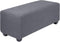 PiccoCasa High Stretch Ottoman Cover with Elastic Bottom, Soft Slipcover Jacquard Fabric