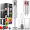 Zulay 3-in-1 Handheld Immersion Blender - 800 Watt with 12 Speeds, Whisk, Frother & Stick Blender (Gray)