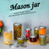 8 OZ, 8 OZ VERONES Mason Jars Canning Jars Jelly Jars With Regular Lids, Ideal for Jam, Honey, Wedding Favors, Shower