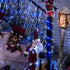 JMEXSUSS 200 LED Solar Rope Lights for Christmas Decor - 72ft IP65 Outdoor Waterproof with 8 Modes, Blue and White