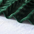 Whale Flotilla Flannel Fleece Throw Blanket, Lightweight Soft Plush Chevron Design for Couch, 50x60 Inch, Emerald Green