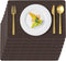 Uolr Vinyl Placemats Set of 8 Faux Leather 100% Waterproof Wipeable Washable Place