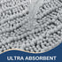 Arotive Luxury Chenille Toilet Rugs U-Shaped - Extra Soft Non-Slip Bathroom Mat, Light Grey, 24"x20"