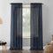 No. 918 Erica Crushed Sheer Voile Curtain Panel, Navy Blue, 51" x 84" Rod Pocket