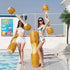 Welcome to Our Pool Tin Sign, Swimming Pool Metal Decor Gifts for Summer Garden, 12x8 Inch (Flamingo Pool)