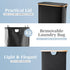 Lonbet Double Laundry Hamper with Lid Cover, Bamboo Dual Section Basket, Removable Bags, 39.6 Gallons (Black)