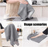Homaxy Premium Kitchen Towels (18”x 28”, 6 Pack), Large Cotton Hand Towels, Highly Absorbent Tea Towels Set, Grey