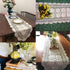 14x36 inch KEPSWET Cotton Handmade Crochet Lace Oval Table Runner Dresser Console Coffee Table TV Stand Decor Blue