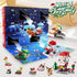 2025 6 1 12 Countdown Christmas Advent Calendar, IN Santa Claus Train Building Blocks, Days Calendar Toy for Kids