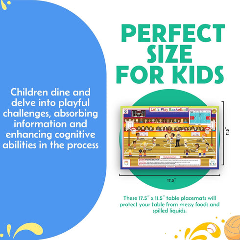 17.5 11.5 Tot Talk Horses and Riding Educational Placemat for Kids Made in USA Durable, Double-Sided, Placemat