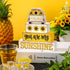 4 Pcs Summer Wooden Tiered Tray Decor, Rustic Fake Book Stack Sign for Home Office Decorative Table Decor
