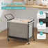 2 120L, Laundry Hamper with Wheels - Section Laundry Basket Removable Washable Bags, Height-Fitted Rolling Laundry Cart