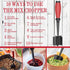 Meat Chopper, 5 Curve Blades Heat Resistant Tool for Ground Beef, Nylon Hamburger Chopper Utensil (Red)