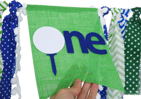 Golf High Chair Banner for 1st Birthday, First Birthday Decoration for Baby's Party, Photo Props