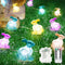 EXF Easter Decorations Bunny Pastel Fairy Lights, Battery Operated with Remote &
