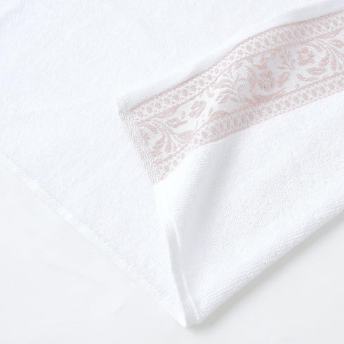 6-Piece 100% Set 2 2 2 Modern Threads Allie Cotton Towel Jacquard Floral Border Includes Bath Towels, Hand Towels
