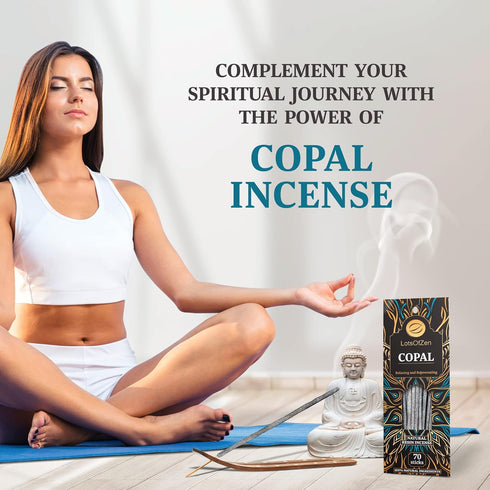 Copal Incense Sticks Smudge Kit (70 pcs) — 100% Pure Long Burning White Copal Resin from Mexico