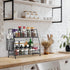 Bathroom Counter Organizer, Black Spice Rack for Cabinet, Kitchen Countertop Organizer, Perfume and Vanity Storage
