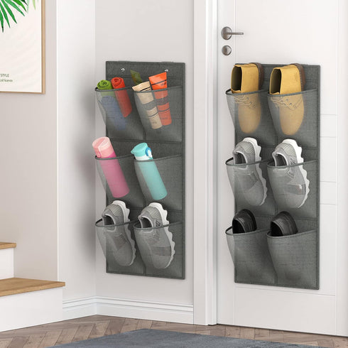 2 Pack RV Shoe Storage, Large Mesh Pockets Closet Door Hanging Shoe Rack Organizer for Camper
