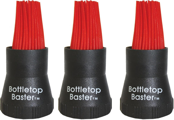 Jokari Crazy But It Works BBQ Baster - Silicone Bottletop, Black, 3-Pack
