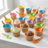 24 Pack 6 Set Frozen Summer Lawei Plastic Ice Cream Bowls with Spoons, Reusable Fun Ice Cream Cups Bulks, Cartoon Candy