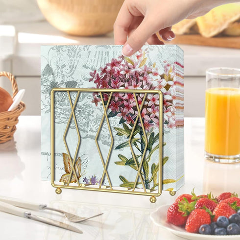Modern Metal Napkin Holder for Paper Napkins & Kitchen Dining, Suitable for All Room Decors