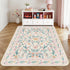5x8 Pink Boho Rug with Rounded Corners Washable Floral Pastel Non-Slip Area Rug for Nursery, Girls Bedroom, Kids Room