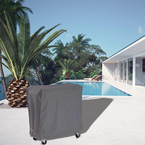 65-80 Cooler,34"Lx19"Wx31"H-Grey AKEfit Patio Cooler Cart Cover,Waterproof Ice Chest Cart Cover Fits Quart Patio Party