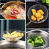 Spider Strainer Skimmer Spoon, Set of 3 Sizes, Stainless Steel Fryer Scoop, Wire Strainer Ladle for Cooking
